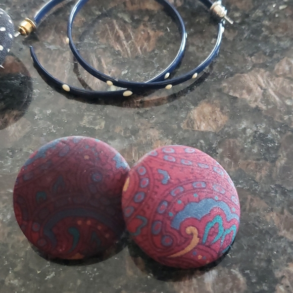 Lot of 6 pairs of 80's earrings - Picture 4 of 4